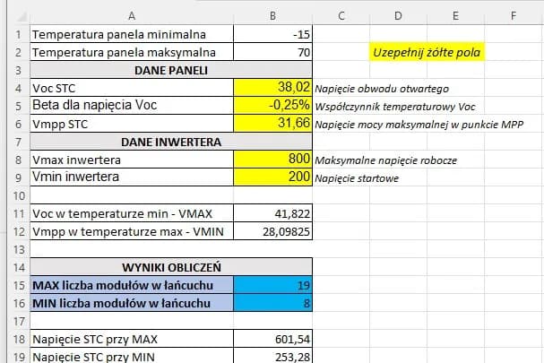 Ilość paneli potrzebna do instalacji 10 kW Kalkulator